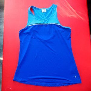 Danskin Now dri-more athletic shirt / tank top blue women's size S